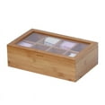 thumbnail image 4 of Oceanstar Bamboo Tea Box, Natural, 12 in. L x 7.5 in. W x 3.8 in. H, TB1323, 4 of 9