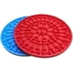 thumbnail image 1 of Almohadilla para lamer perros, comederos lentos para baño y aseo, dispositivo de distracción, potentes ventosas en la espalda, entrenamiento (rojo y azul), 2 uds., 1 of 4