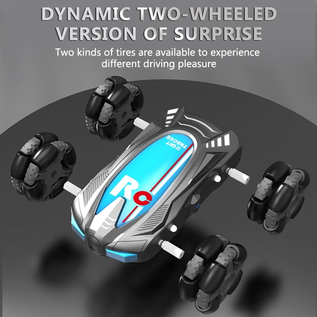 Reloj Control remoto RC Stunt Car Juguetes de doble cara con 3 baterías (Azul) Likrtyny Para estrenar
