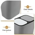 Qiysamall Trash Can Dual Compartments Trash Bucket Dry Wet Classified