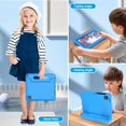 thumbnail image 6 of BMOUO Kids Case for Samsung Galaxy Tab A11 8.7-inch 2025 / A9 8.7-inch 2023 / A7 Lite 8.7 Inch 2021, with Screen Protector, Convertible Stand Protective Case Cover for kids ,Blue, 6 of 9