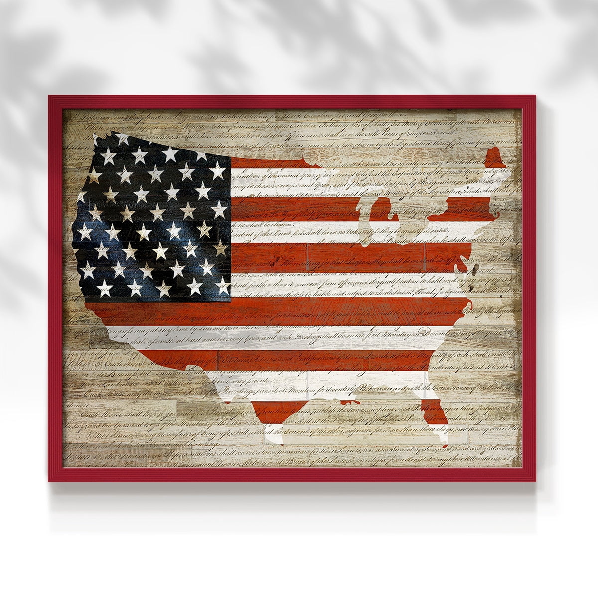 American Flag by Daniela Santiago - Restickable Framed Giclée Print