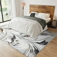 thumbnail image 3 of Gray Ink Marble Texture Area Carpet, Retro Abstract Light Luxury Print Bedroom Rugs, Indoor Carpet Soft Machine Washable Non-Slip Suitable for Living Room Study Dining Room 4x5ft, 3 of 7