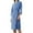 Blue, variant on HNMKIU Lightweight Couples Robes with Three Quarter Sleeve Absorbent Bathrobes for Everyday Comfort - Ideal for Leisure Relaxation and All-Season Use,Size M