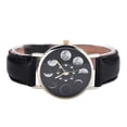 thumbnail image 4 of Reloj de cuarzo para mujer, relojes para mujer, reloj de pulsera analógico de cuarzo de cuero con patrón lunar para mujer, 4 of 4