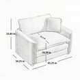 thumbnail image 6 of Modern Tan Corduroy Single Sofa 85cm for Living Room, Comfortable & Stylish, 6 of 16