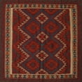 thumbnail image 1 of Ahgly Company Machine Washable Indoor Square Traditional Dark Sienna Brown Area Rugs, 5' Square, 1 of 7
