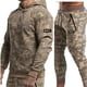 thumbnail image 1 of Traje deportivo de otoño e invierno para hombre, traje de dos piezas de camuflaje para entrenamiento deportivo para correr Pompotops oipoqjl29051, 1 of 7