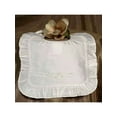 thumbnail image 2 of Little Things Mean A Lot Off-White Silk Dupioni Ruffle Bib, 2 of 2