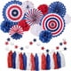 thumbnail image 1 of juego de 28 banderines con borlas de colores, banderines de papel, banderines de moda, suministros para fiestas, accesorios de decoración para fiestas temáticas de festivales., 1 of 7