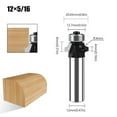 thumbnail image 2 of 1 Pce 12mm Tige Coin Arrondi pour Routeur avec Roulement Coupeur de Tungstène Outils de Menuiserie, Excellente Application Multi-Usage, 2 of 4