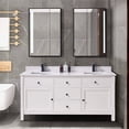 thumbnail image 2 of Altair Design 73 in. Stone effects Vanity Top in Jazz White with White Sink, 2 of 8