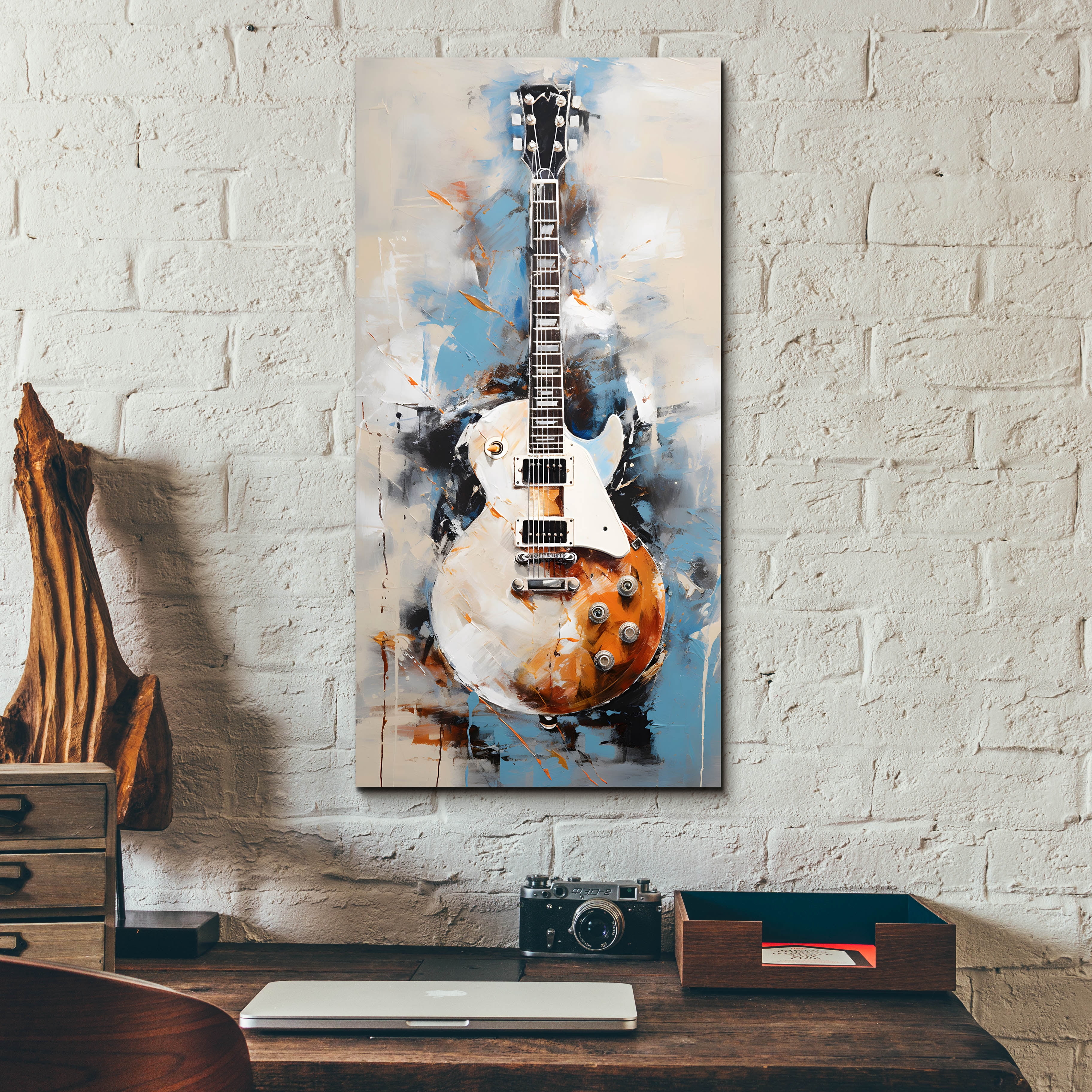Epic Art 'Les Paul 8'  by Sean Parnell Acrylic Glass Wall Art, 12" x 24"
