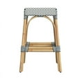 thumbnail image 2 of Butler Specialty Company Robias Rectangular Rattan 30" Bar Stool - White & Navy, 2 of 5