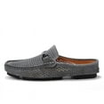 thumbnail image 4 of Spring Summer New Men's Casual Loafers Breathable Leather Flats Slippers Comfort Driving Shoes Moccasins Outdoor Walking Shoes, 4 of 16