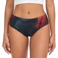 thumbnail image 1 of Fotbe Red Moon Shark Sailboat Calzones Estampados para Mujer – Ropa Interior de Algodón, Cómoda, Suave y Elástica-Small, 1 of 6