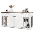 thumbnail image 1 of Mueble de Doble Jaula para Perros de Raza Grande de Madera con División de Espacio y Cajones, 1 of 4