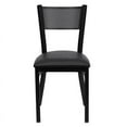 thumbnail image 6 of Flash Furniture HERCULES Series Black Grid Back Metal Restaurant Chair - Black Vinyl Seat, 6 of 7