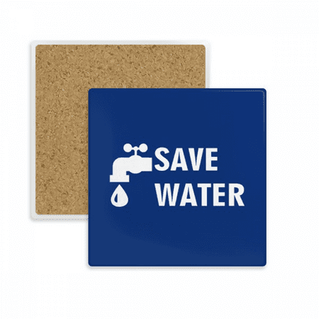

Save Water Art Deco Fashion Coaster Cup Mat Mug Subplate Holder Insulation Stone