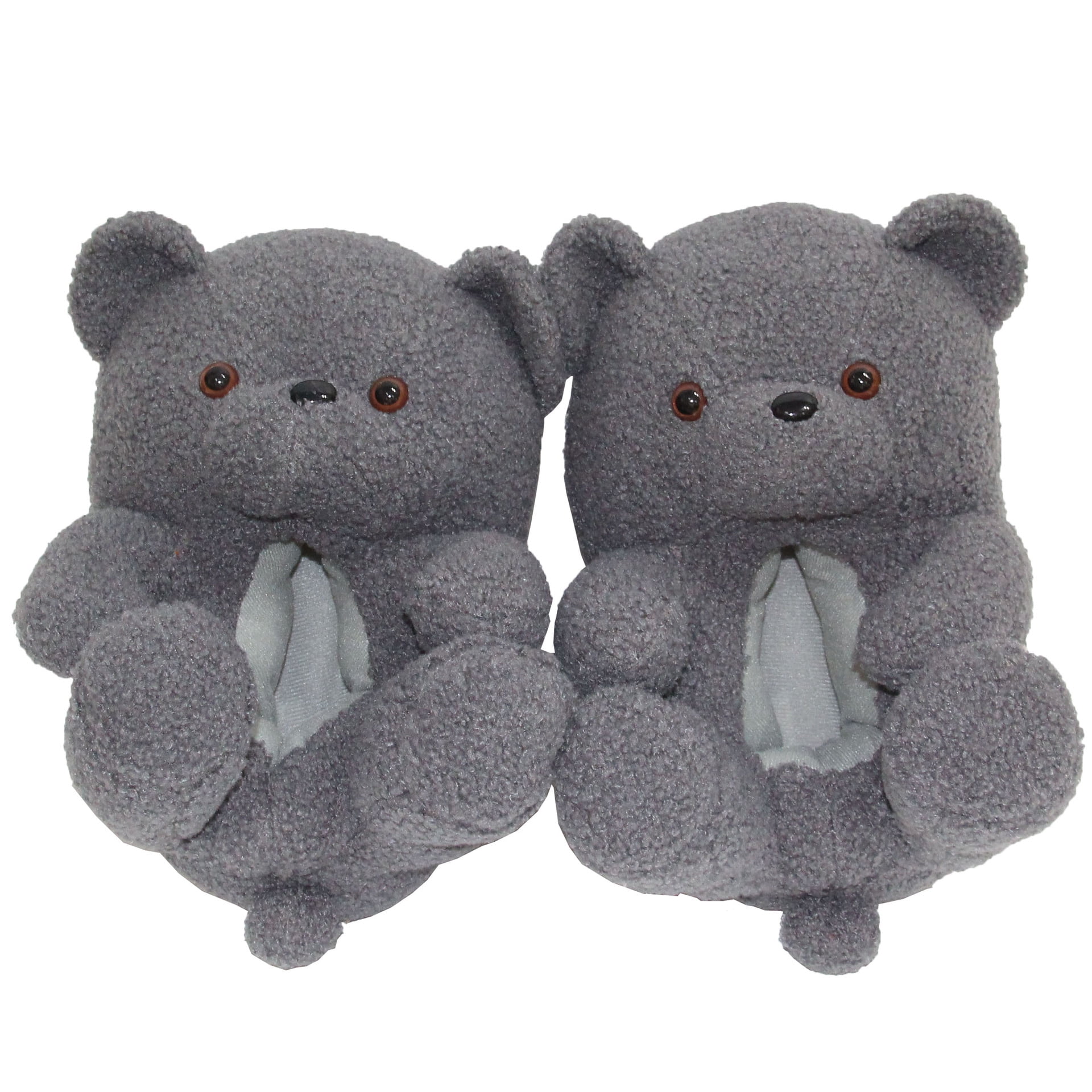 Women Plush Teddy Bear Slippers Home Indoor Soft Anti-Slip Faux