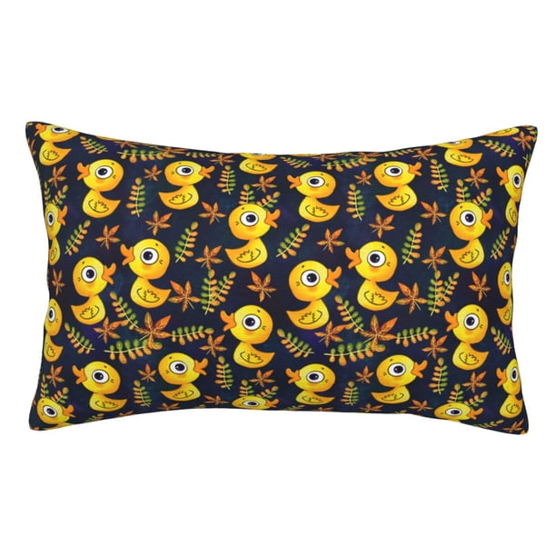 Fotbe Ducks Funda de Almohada Decorativa Estilo Occidental, Lujo en Algodón, Fundas para Almohadas King, Cojín Estampado para Decoración del Hogar-20"x30"