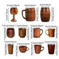 thumbnail image 4 of LShunze Wooden Drinking Cup for Tea Wine, Natural Solid Wood Tea Cups Vintage Beer Mug Camping Coffee Man Mugs Gifts for Beer Lovers, Handmade Tea Coffee Mug, 4 of 8