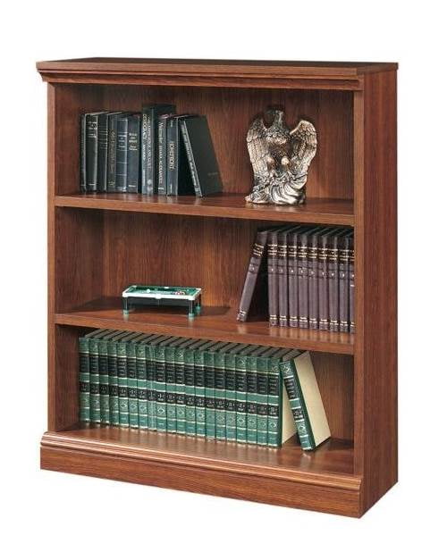 Camden County 3 Shelf Bookshelf in Planked Cherry Finish