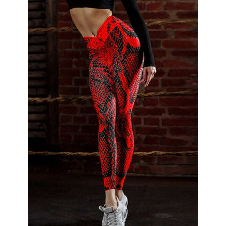Sportswear Stretchy Fitness Leggings Push Up Exercise Pencil Pants Women Snake Print Leggins Gym Tights Walmart