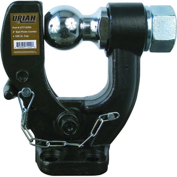 Uriah  Pintle Combo with 2 in. Chrome Ball, Black