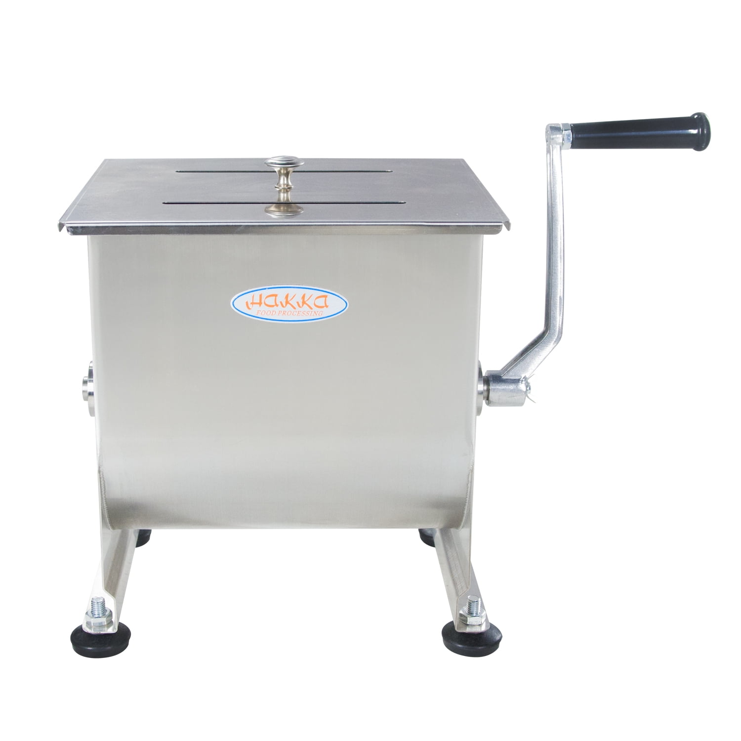 HAKKA 20 Pound Capacity Tank Stainless Steel Manual Meat Mixer (Mixing  Maximum 15-Pound for Meat), Silver 