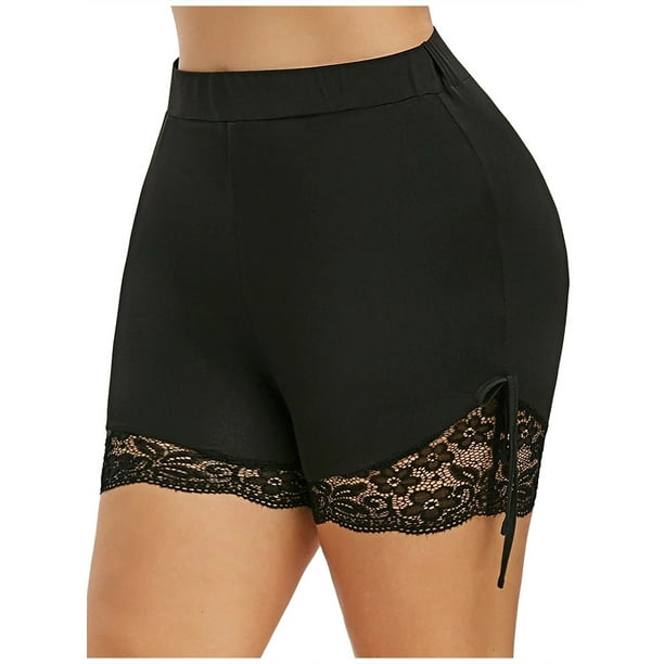 plus size yoga shorts with pockets