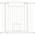 thumbnail image 3 of PawHut Dog Gate, 30"-41" Extra Wide Walk Through Pet Gate w/ Cat Door, 3-Inch & 5.5-Inch Extension Kits, Pressure or Hardware Mounted, 37" High, 3 of 10
