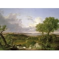 thumbnail image 2 of Cole, Thomas 14x11 Gold Ornate Wood Framed with Double Matting Museum Art Print Titled - View of Boston, 2 of 4