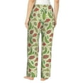 thumbnail image 3 of Balery Finger Lime Fruits print Women's Pajama Pants,Ultra Lightweight Pjs,Lounge Pant-Small, 3 of 9