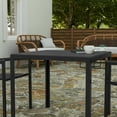 thumbnail image 4 of Merrick Lane All-Weather Indoor/Outdoor Square Patio Dining Table for 4 with Steel Frame and Poly Resin Slatted Top - Black, 4 of 12