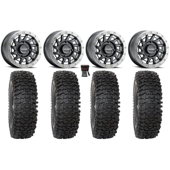Raceline Squad Bdlk 15" Wheels Bk  10mm 37" RC500 Tires Sportsman RZR Ranger