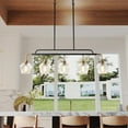 thumbnail image 5 of Aiwen 43 Inch 5-Light Linear Chandelier Over Kitchen Island, Matte Black Pendant Light Fixture for Kitchen Living Room, 5 of 9