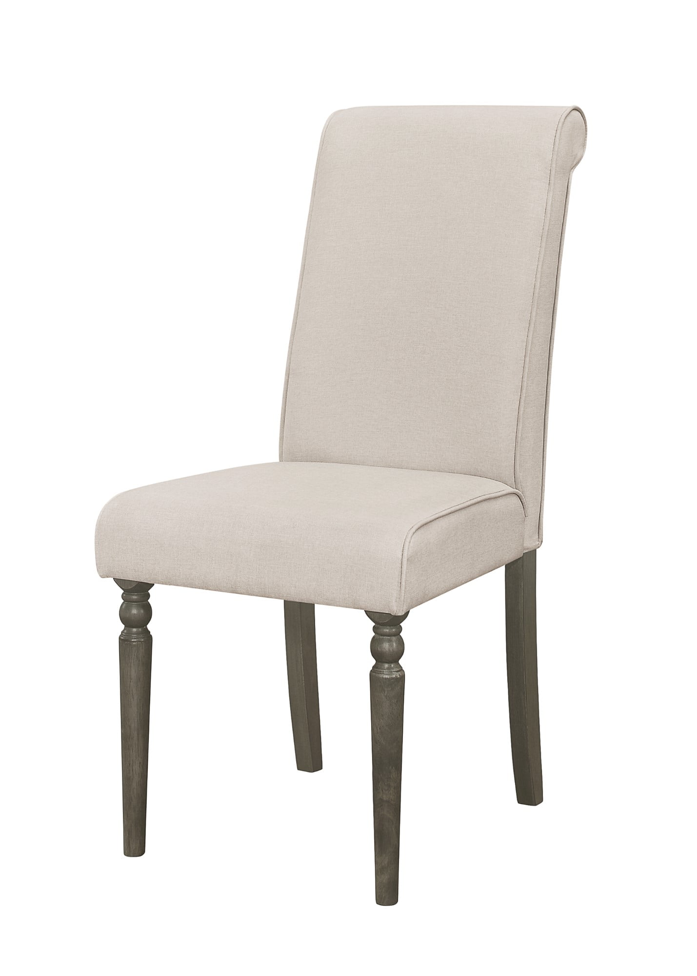 Home Design Franklin Dining Chair, Warm Gray, High-back design, Padded seat, Comfortable seating, Sturdy turned front legs, Classic style, Durable construction