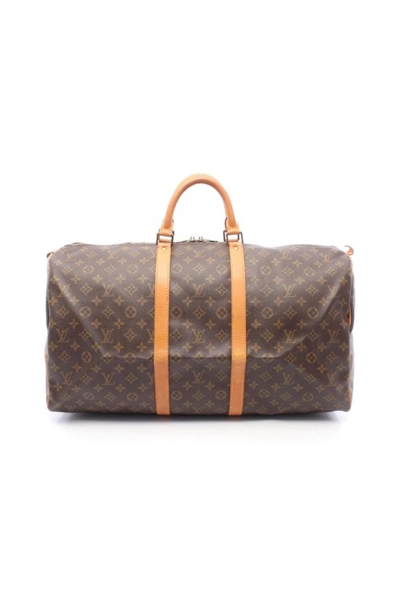 Pre-Owned Louis Vuitton Keepall 55 Monogram Boston Bag Handbag, Coated Canvas Leather,...