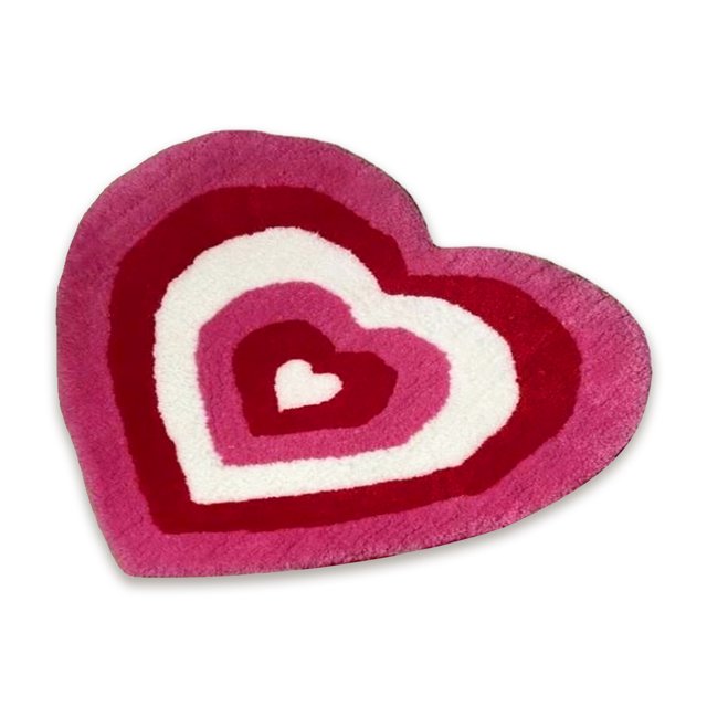Alfombra de baño con forma de corazón de San Valentín, alfombra de baño con forma de corazón para ducha, dormitorio, cocina, decoración