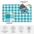 thumbnail image 3 of Turquoise Checkered Door Mat Indoor Outdoor, Farmhouse Buffalo Plaid Non Slip Welcome Mat with Rubber Backing, Absorbent Fabric Front Door Mats Entryway Rug for Home Patio Entrance 24"x36", 3 of 9