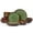 Brown Green, variant on Pokini 16-Piece Stoneware Dinnerware Sets, Plates and Bowls Sets for 4, Dish Sets with Double Bowl,Brown Yellow