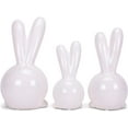 thumbnail image 6 of Transpac Vibrant Pink Eared Bunny Rabbit 4.75 x 10 Porcelain Decorative Tabletop Figurine Set 3, 6 of 6
