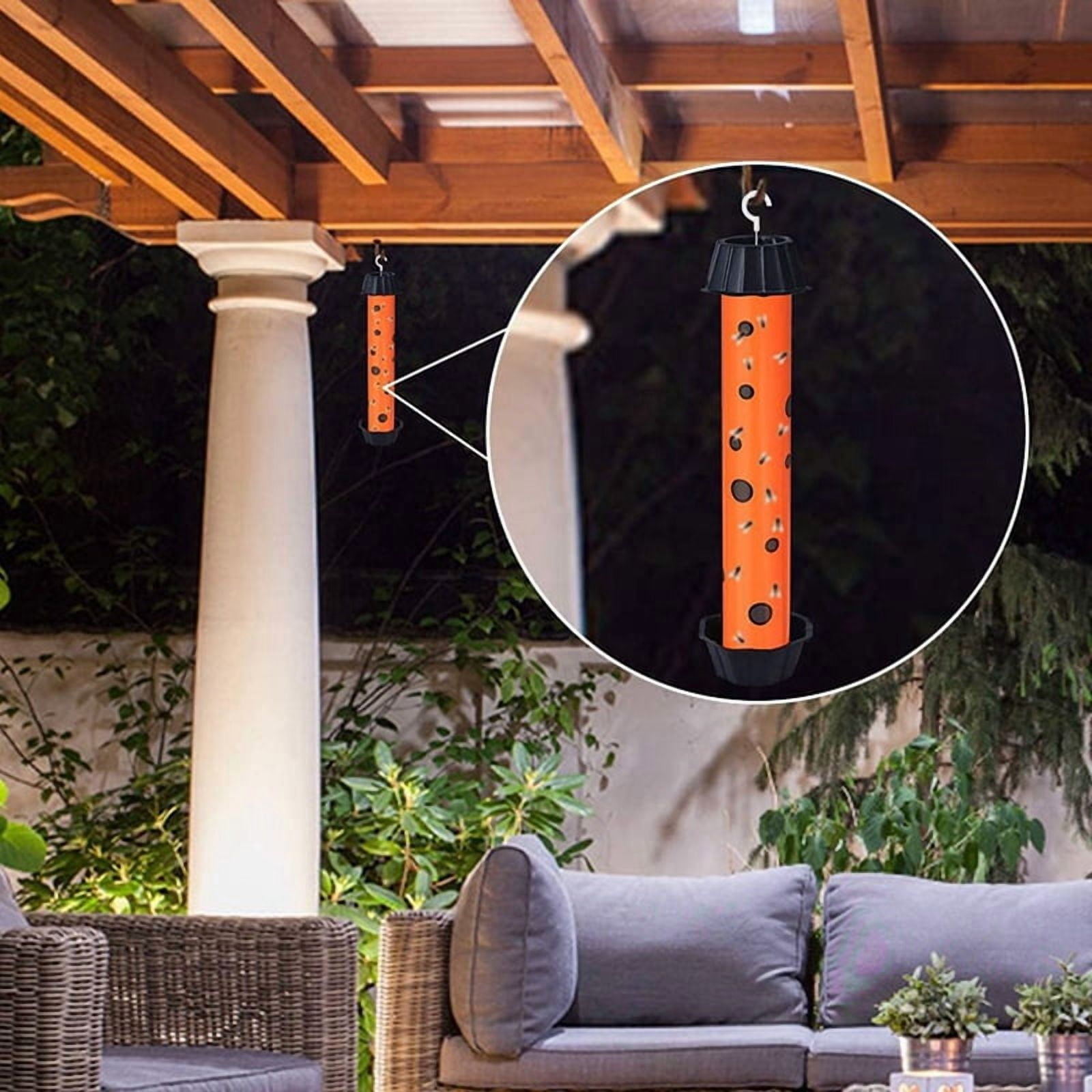 12 PCS Fruit Trap Indoor and Outdoor Sticky Fly Catcher Fly Paper Mosquito Stick Fly Mosquito Bait Roll