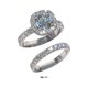 thumbnail image 5 of Minnieouse Anillo de compromiso de boda de primera calidad, cómodo de llevar, conjuntos de anillos nupciales de moda apilables dobles Ropa, zapatos y accesorios Miscelánea Plata 11, 5 of 6