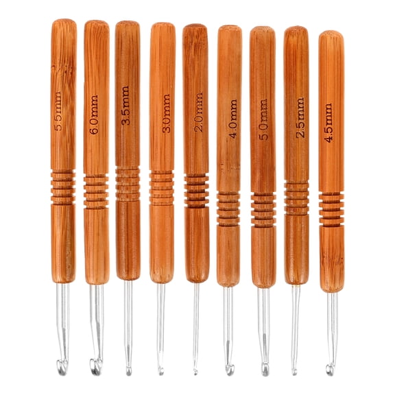 9Pcs Crochet Hooks Set for Knitting and Yarn Crafts, Handheld Crochet Needles for Beginners and Experts