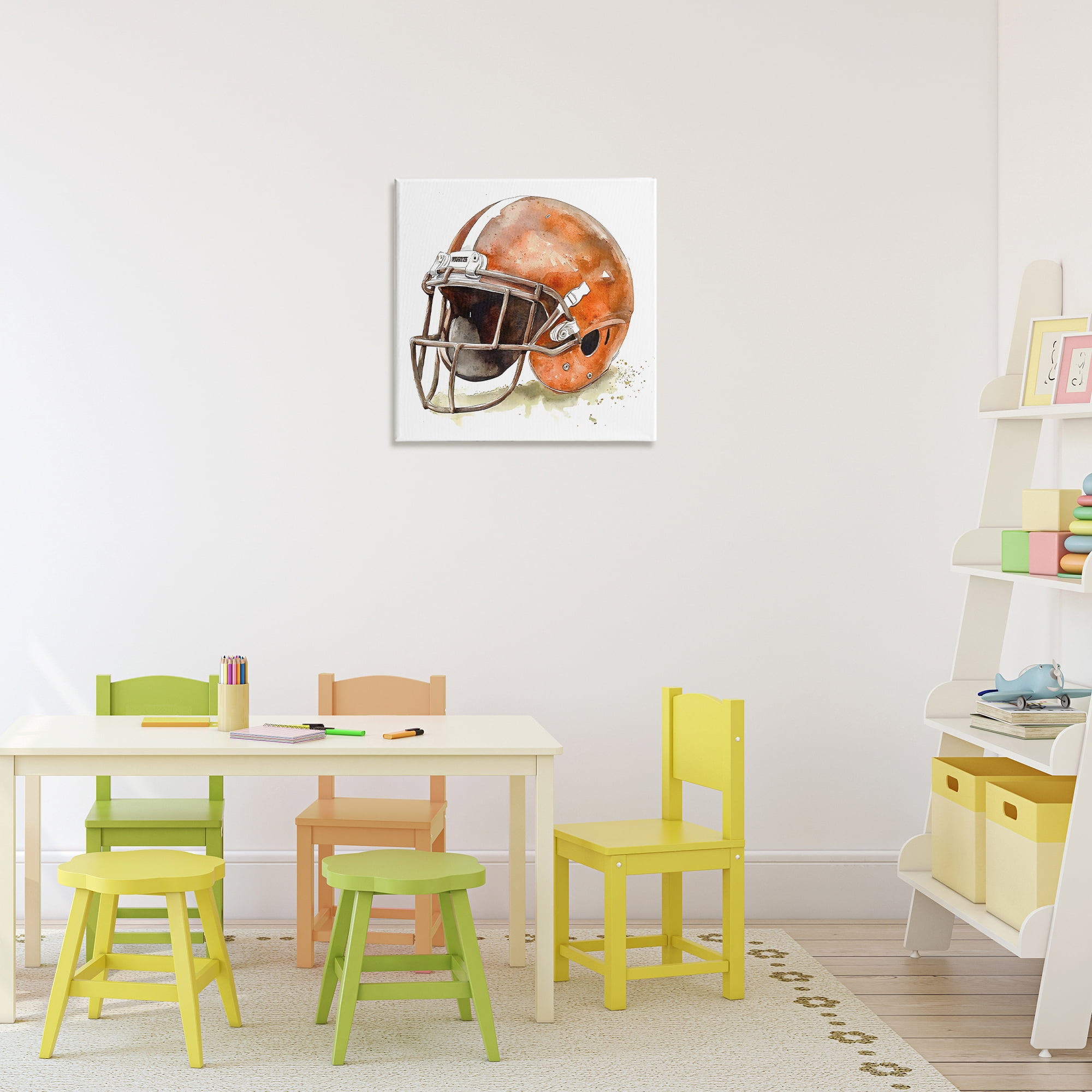 Stupell Industries Red Football Helmet Canvas Wall Art, design by Creative Studio