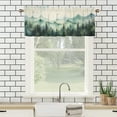 thumbnail image 3 of Nature Forest Printed Window Curtains Valances Rustic Foggy Watercolor Pine Trees Birds Rod Pocket Window Valance for Living Room Bathroom Bedroom Kitchen 54 by 18 in, 1 Panel, 3 of 6