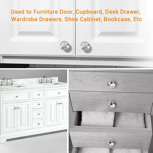 TSV Stainless Steel Cabinet Knobs 29.5mm Drawer Kitchen Cabinets Dresser Cupboard Wardrobe Pulls Handles Hardware TSV Stainless Steel Cabinet Knobs 29.5mm Drawer Kitchen Cabinets Dresser Cupboard Wardrobe Pulls Handles Hardware
