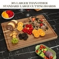 thumbnail image 5 of Extra Large Cutting Board, 24x18 Inch Acacia Wood Chopping Board with Juice Groove, for Meat, Vegetables, and Serving, 5 of 8